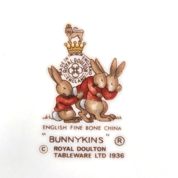 Royal Doulton Bunnykins Rocket Launch Salad Plate 8” Albion Shape - Picture 5 of 6